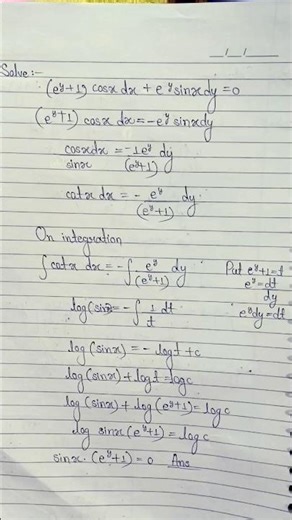 Variable Separation Method 6 | Differential Equation