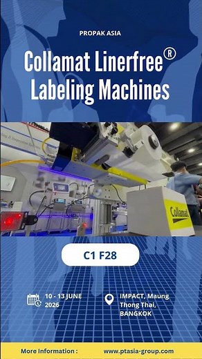 Discover Collamat Linerfree® Labeling Machines at ProPak Asia 2026