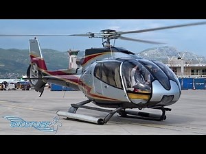 Eurocopter EC130 B4 I-IVIP Close-up Takeoff - Split Airport LDSP/SPU