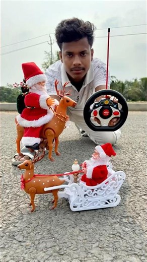 ₹49 Rc Santa Claus Sleigh And 2 Reindeer Gift Unboxing🤩🎅
