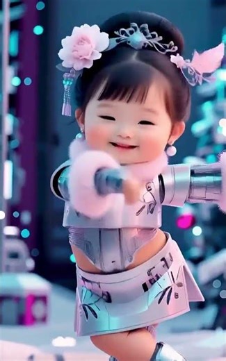 Tiny Cyborg Princess Activates Maximum Cuteness Mode 🤖🌸