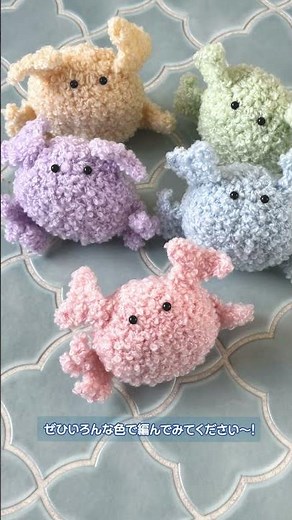 ボニーループで編むふわふわかにのあみぐるみ #編み物 #ハンドメイド #かぎ針編み