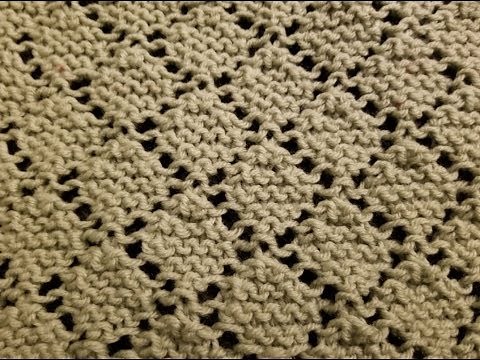 The Diamond Lace Garter Stitch Knitting Tutorial!