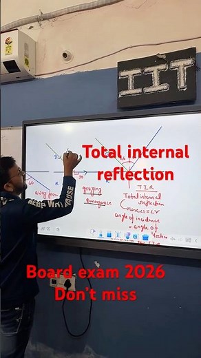Class 10 & 12 Physics: TIR + Critical Angle = Full Marks! 👌”#physics physics