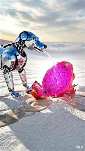 A Girl eating a fruit and dog saved him #viral #ai