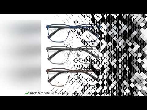 MODFANS Blue Light Reading Glasses for Men Metal Frame Computer Readers Presbyopia Magnifier Lens Ey