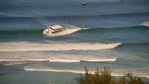 Jade on Instagram: "VIDEO: Ship hits the fan! Tourist boat runs aground in monster waves A 75-foot tourist shuttle ran aground after it was battered by monster waves. The Discovery, which ferries tourists, smashed into trouble on Saturday (9 August) morning when two giant waves hit, knocking it off course. The captain said the impact left him stranded after losing power, as reported by NeedToKnow. But it wasn’t dodgy mechanics - just Mother Nature in a bad mood. Waves were reaching between 8 and