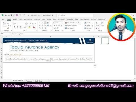 New Perspectives Excel 365/2021 | Module 1: SAM Project 1a | SAM Project 1a Excel Module 01 #Module1