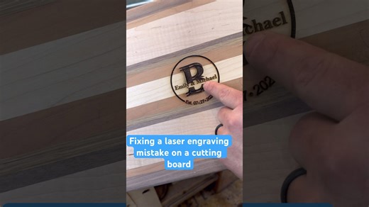 Using an engraved inlay to fix laser engraving mistakes #woodworkingprojects #laserengraving #maker