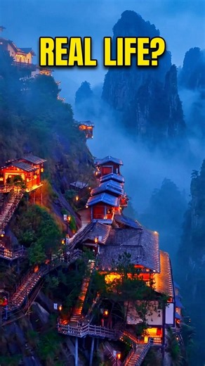 Is This a Real-Life Xianxia World? 😍🏮 | Wangxian Valley, China 🇨🇳 #Shorts #views