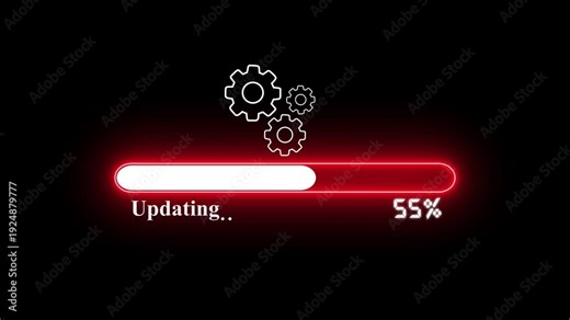 Updating bar icon. updating software , installing or updating new software etc. 4k motion graphics video.