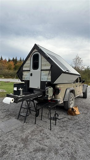 Slide-out kitchen test run — quick breakfast before hitting the trail. Compact, efficient, and always ready for the next stop. Save this post for your next camp kitchen setup inspiration. #RRGCampers #TailgateKitchen #OverlandCooking #TruckCamping #CampBreakfast | Recreational Research Group