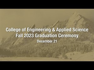 Fall 2023 Engineering & Applied Science Graduation Ceremony