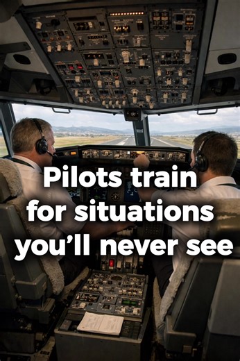 Pilots don’t just train once. They practice emergencies for hours in simulators before ever facing them in real life. ✈️ #aviation #pilotlife #aviationfacts #aviationeducation #aircraft