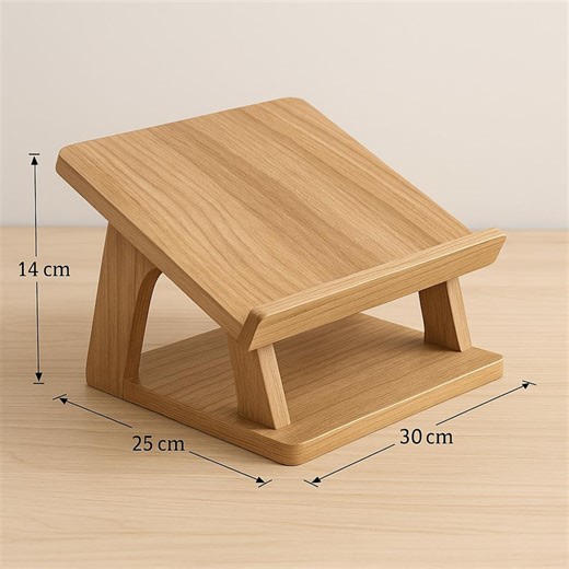 Wooden Laptop Stand Plan | DIY Ergonomic Desk Riser Blueprint | Rustic Computer Holder (PDF) - Etsy