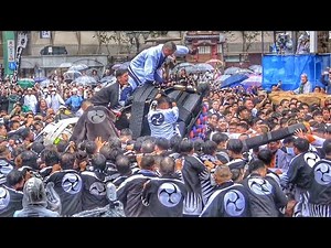 松山秋祭り2024 【持田vs溝辺町】大神輿 鉢合わせ④ 喧嘩神輿 道後温泉駅前 2024.10.07 愛媛県松山市