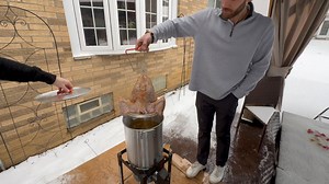3.1K views · 88 reactions | Time to deep fry the turkey, everyone stand back! Have you had one before?  | Adventures With Jeff Martinez | Facebook