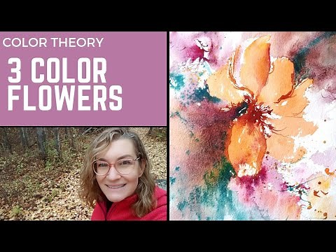 Paint a Loose Floral in Watercolor using just 3 colors!