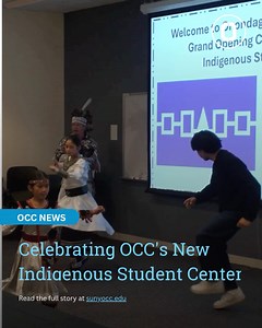 Last Wednesday, Onondaga Community College celebrated the grand opening of its new Indigenous Student Center during a ceremony in Mawhinney Hall. The new Indigenous Student Center is open to all students. It is located on the 2nd floor of Mawhinney Hall in room M275. The celebration also included the sharing of a new Land Acknowledgement: "We here at Onondaga Community College acknowledge with respect the Onondaga Nation, the Firekeepers of the Haudenosaunee Confederacy, whose homelands the coll