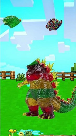 Help chocolate Godzilla, jelly Godzilla, candy Godzilla find his head #godzilla #shorts