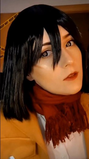 makeup tutorial for Mikasa #makeuptutorial #cosplaymakeup #mikasacosplay #attackontitancosplay