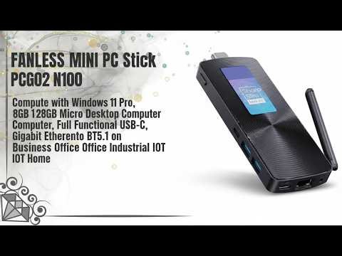 PCG02 Fanless Mini PC Stick Review 🔥 Intel N100 Tiny Desktop | Silent Windows 11 Pro Mini PC (2026)