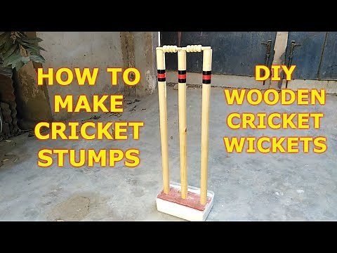 How Cricket Stumps Made - How to make Wooden Cricket Wickets at Home