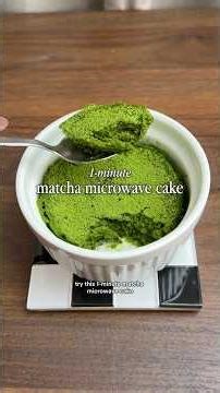 1-minute matcha microwave cake 🍵🍰