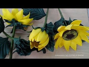Sunflower made of EVA foam in a Star Show crimper.