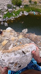 Legendary Colorado cliff This cliff isn’t popular, but it sure is iconic in the Colorado cliff scene. This was my first time out to the northwest corner of CO, and it’s easily the most underrated area in the state . . #cliffjumping #sendit #pov | SendyBenji
