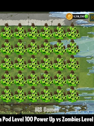 PvZ 2 - Pea Pod Level 100 Power Up vs Zombies Level 40#msgames #pvz2 #plantsvszombies2 #pvz #plantsvszombies