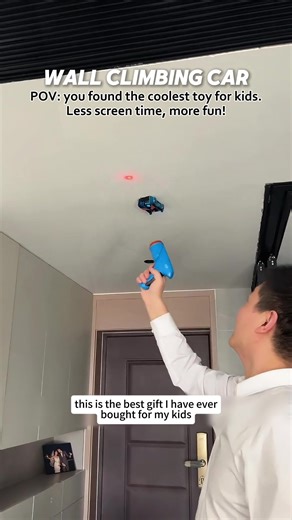 A toy car that breaks gravity 🤯 #antigravitytoy #wallclimbingcar #kidstoys #wowfactor #funplay