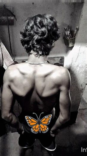 Tattoo Butterfly 🦋 vs Muscle Butterfly 💪 (Wait for it!) #Shorts