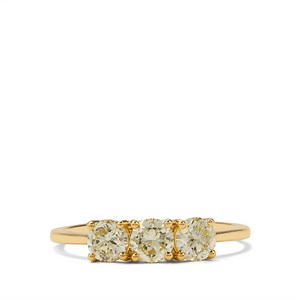 Ellendale Fancy Yellow Diamond Ring in 9K Gold 1.05cts