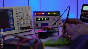 debugging and adjust electronic microcontrollers with arduino system in electronics laboratory