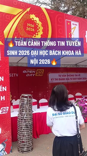 🔥TOÀN CẢNH THÔNG TIN TUYỂN SINH 2026 ĐẠI HỌC BÁCH KHOA HÀ NỘI 🌸Tin/bài: https://hust.edu.vn/vi/news/tin-tuc-su-kien/toan-canh-thong-tin-tuyen-sinh-nam-2026-dai-hoc-bach-khoa-ha-noi-655802.html 🌱Ổn định chỉ tiêu (9.880), 03 phương thức tuyển sinh, 68 chương trình đào tạo; 🌱XTTN: Diện 1.3 điểm HSNL thay điểm Học bạ = điểm TSA; 🌱THPT: Sử dụng 8 tổ hợp (K01, A00, A01, B00, D01, D04, D07 và DD2), bỏ 4 tổ hợp (A02, D26, D28 và D29); 🌱Quy đổi và thưởng điểm CCNN: 5 mức, tối đa 5/100 điểm; 🌱5 chư