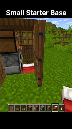 Tiny 2x2 Starter Base 😳🏡 | Minecraft #mctutorial #shortsminecraft #minecraftbuilding