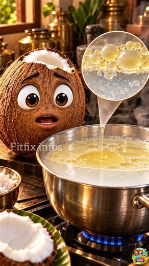 🥥Coconut Milk ஏன் பிரிஞ்சிடுது?😱 இதுதான் அதுக்குப் பின்னாடி இருக்கும் Science! #fitfixinfos #facts