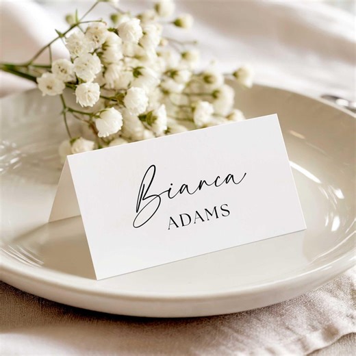 Printable DIY Place Card Template, Editable Name Cards (canva Editable Digital Download) - Etsy