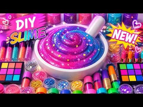 🔴LIVE | Satisfying Slime ASMR | DIY How To Make Glossy Slime Mixing Makeup Glitters Lipsticks Cream