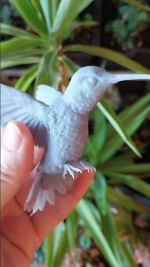 Flying Broad-Tailed Hummingbird from 3D printer #3dprinting #3dprinted #3d #hummingbird