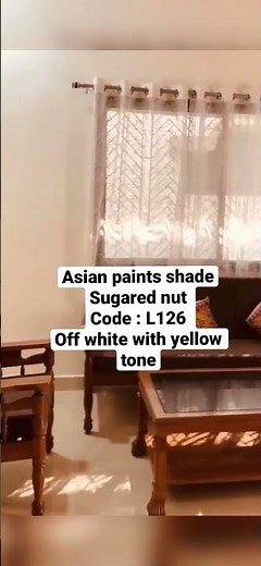 Asian paints shade sugared nut L126 (Off white ) | interior shade