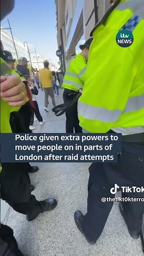 Police given extra powers to move people on in parts of London after raid attempts #itvnews #london