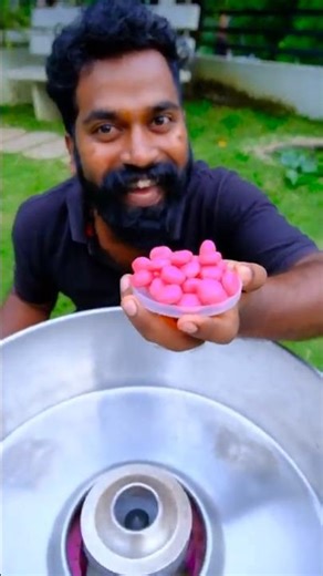 Cotton candy made with center fruit.😱