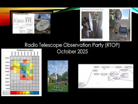 RTOP Oct 2025: Leo Triplet Mapping Project, 43 GHz Observing, GNU Radio, Reflector Material, and AI