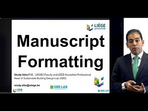Formatting Manuscript