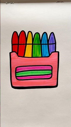 Crayons Drawing for kids #shorts #youtubekids #kids #youtubeshorts #art #kidslearning #viralshorts