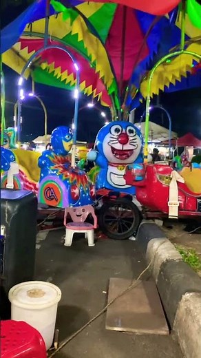 funny Doraemon merry-go-round ride
