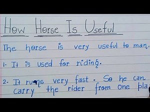 How Horse Is Useful To Us |10 Sentences about horse in English|Essay on Horse 10 lines in English