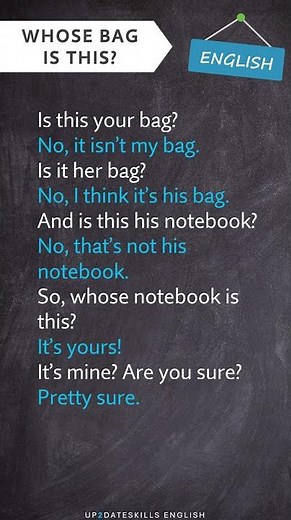 English Imitation Lesson 🎧🗨️ "Whose Bag Is This?" Possessive Pronouns ➜ Beginner Speaking Practice